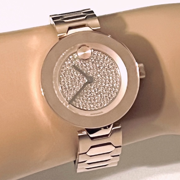 Movado Accessories - MOVADO Bold Rose Gold Pink Crystal Ladies Watch